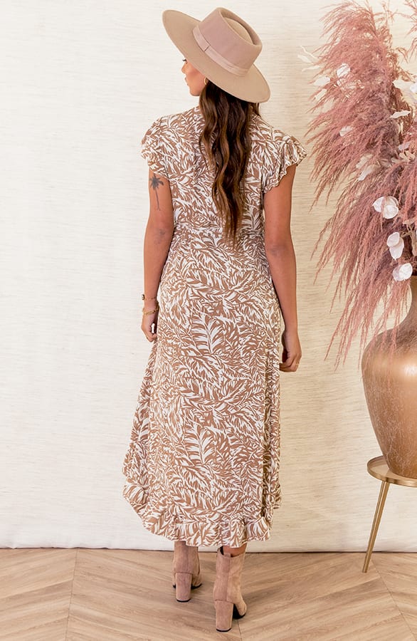 Midi Jurk Print Jenny Beige – shoparchief — foto 5