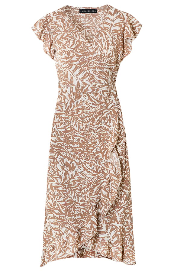 Midi Jurk Print Jenny Beige – shoparchief — foto 6