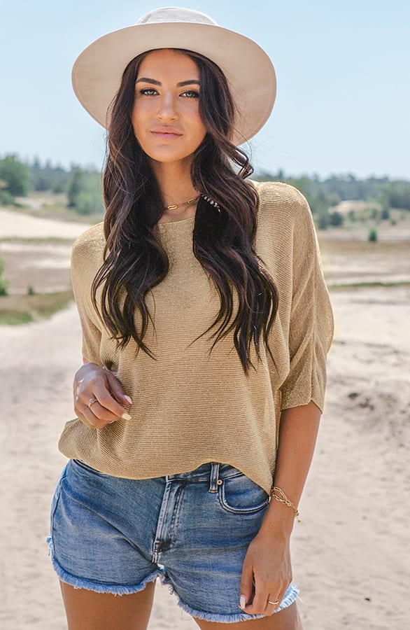 Oversized Lurex Top Jaylin Goud – shoparchief