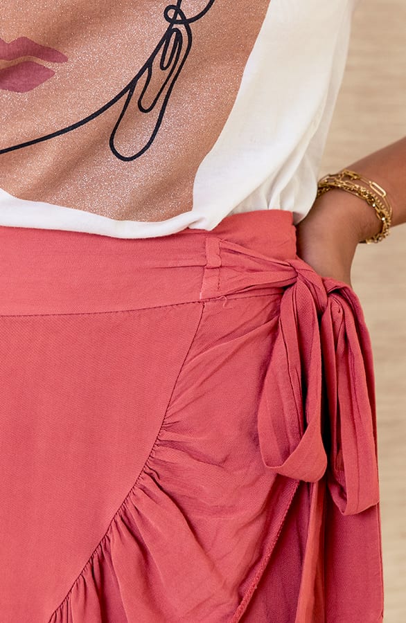 Rok Met Ruches Melany Terracotta – shoparchief — foto 4