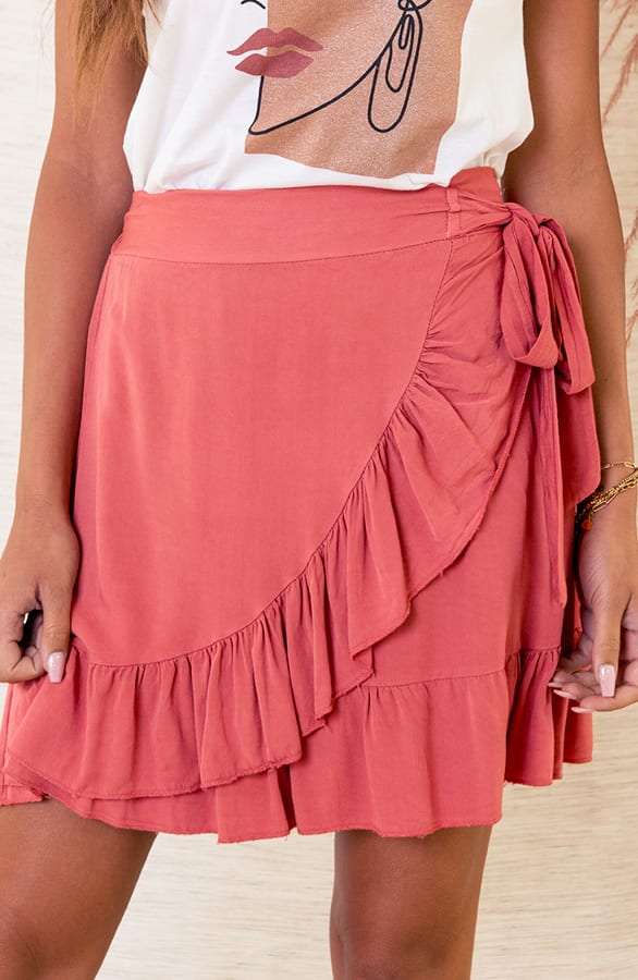 Rok Met Ruches Melany Terracotta – shoparchief