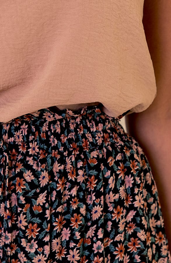 Bloemen Maxi Rok Jula Dust Roze – shoparchief — foto 4