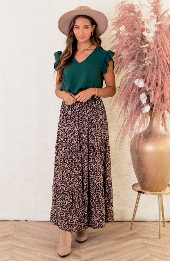 Ruches Blouse Audrina Smaragd – shoparchief — foto 4