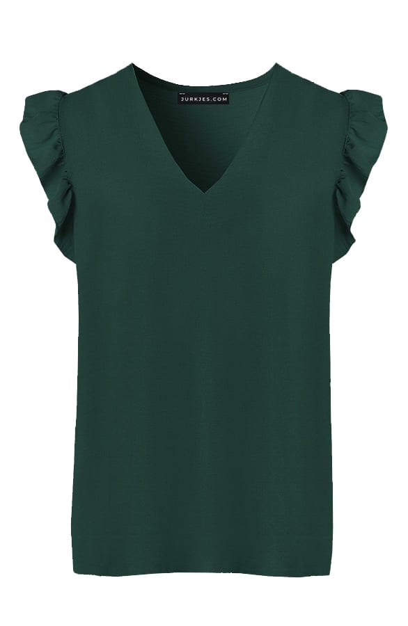 Ruches Blouse Audrina Smaragd – shoparchief — foto 5