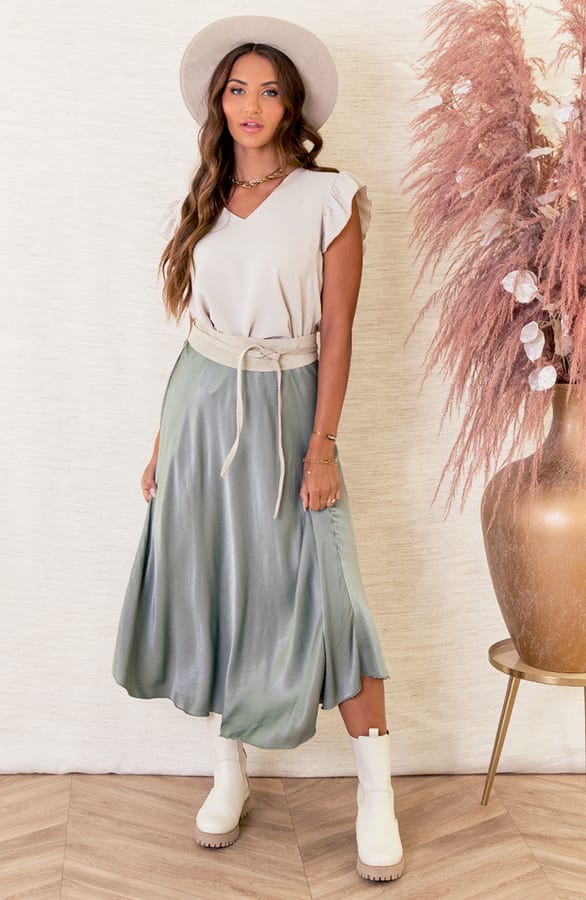 Ruches Blouse Audrina Beige – shoparchief — foto 3