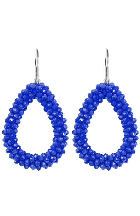 Bella Oval Earrings Kobalt – shoparchief