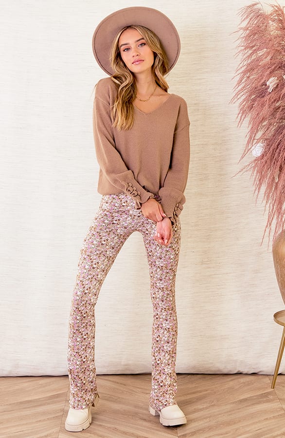 Button Trui Met Ruches Mina Camel – shoparchief — foto 5