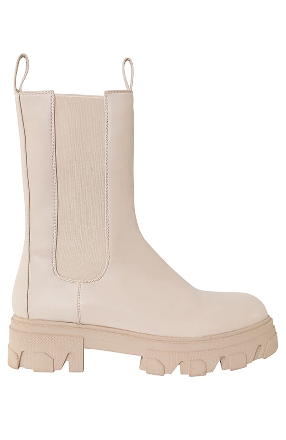 Enkellaarzen Met Plateauzool Robyn Beige – shoparchief