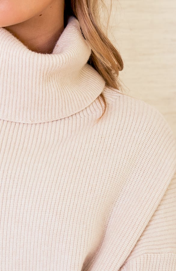 Gebreide Jurk Met Col Floor Beige – shoparchief — foto 5