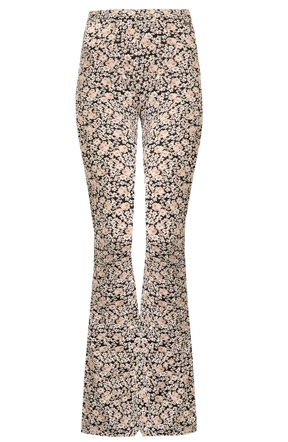 Janine Flared Broek Flower Dark Beige – shoparchief — foto 13