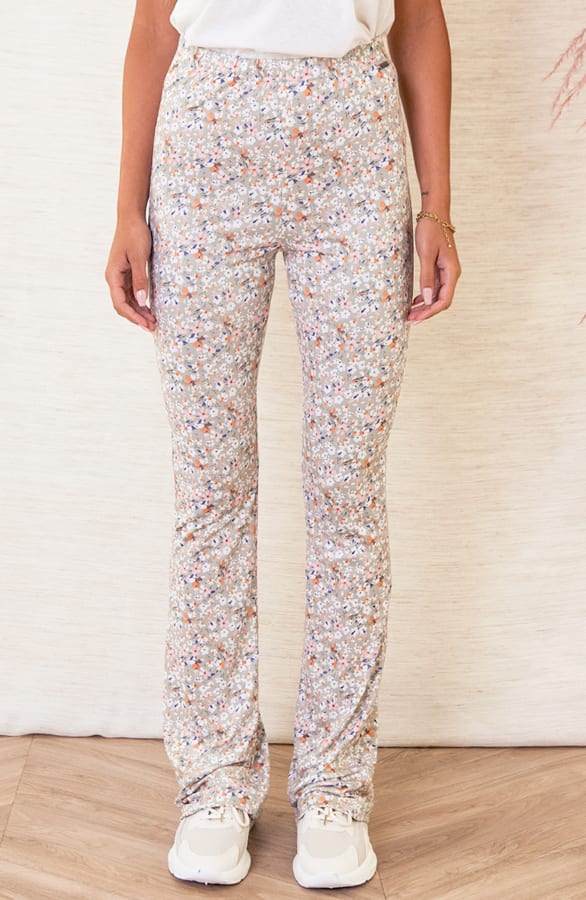 Janine Flared Broek Bloemen Light Army – shoparchief — foto 5