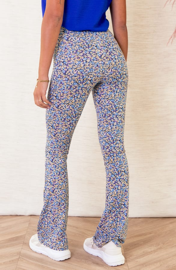 Janine Flared Broek Floral Blauw – shoparchief — foto 2