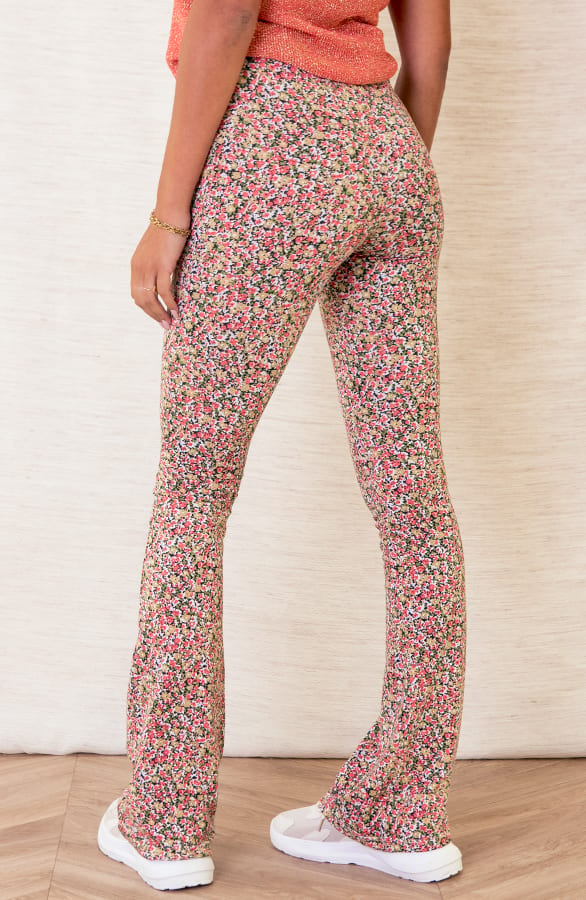 Janine Flared Broek Floral Koraal – shoparchief — foto 2