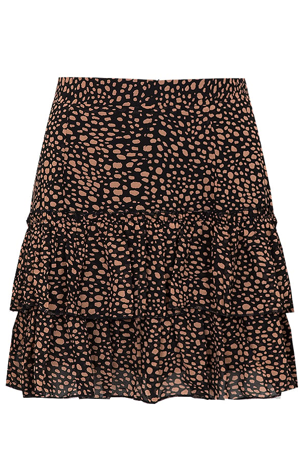 Joy Cheetah Skirt Camel – shoparchief