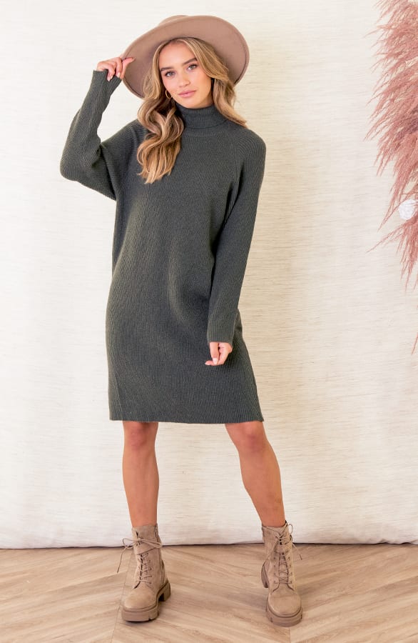 Jurk Met Col Michelle Army – shoparchief