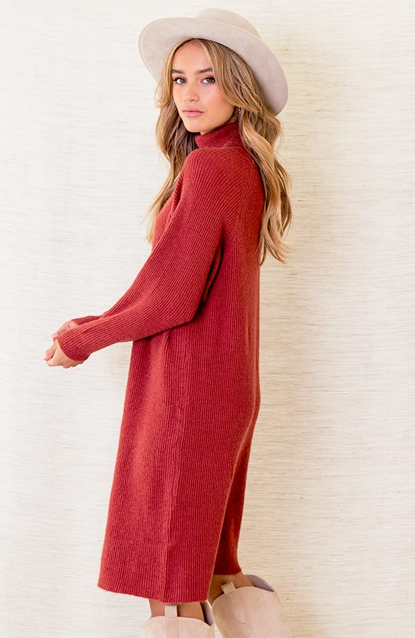 Jurk Met Col Michelle Terracotta – shoparchief — foto 2
