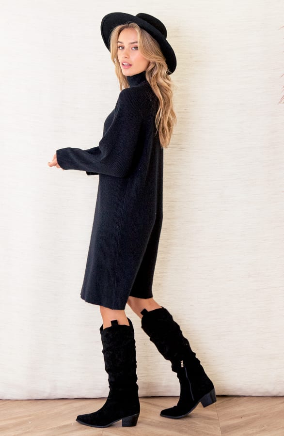 Jurk Met Col Michelle Zwart – shoparchief — foto 5