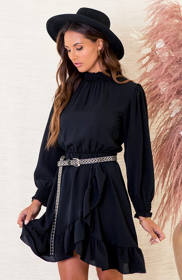 Jurk Met Colkraag Iliana Zwart – shoparchief — foto 5