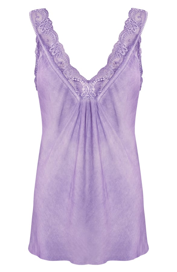 Kanten V-hals Top Bobbi Paars – shoparchief