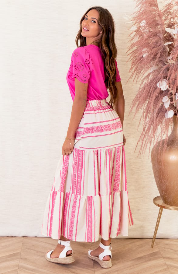 Katoenen Kelim Rok Joana Fuchsia – shoparchief — foto 5