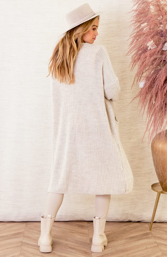 Lang Vest Met Zakken Lilly Beige – shoparchief — foto 3