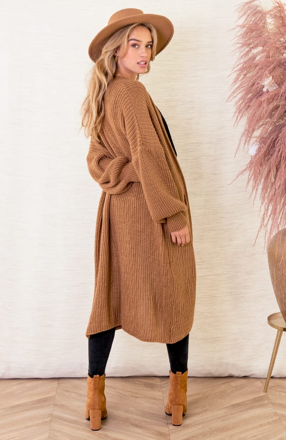 Lang Vest Met Zakken Lilly Camel – shoparchief — foto 3