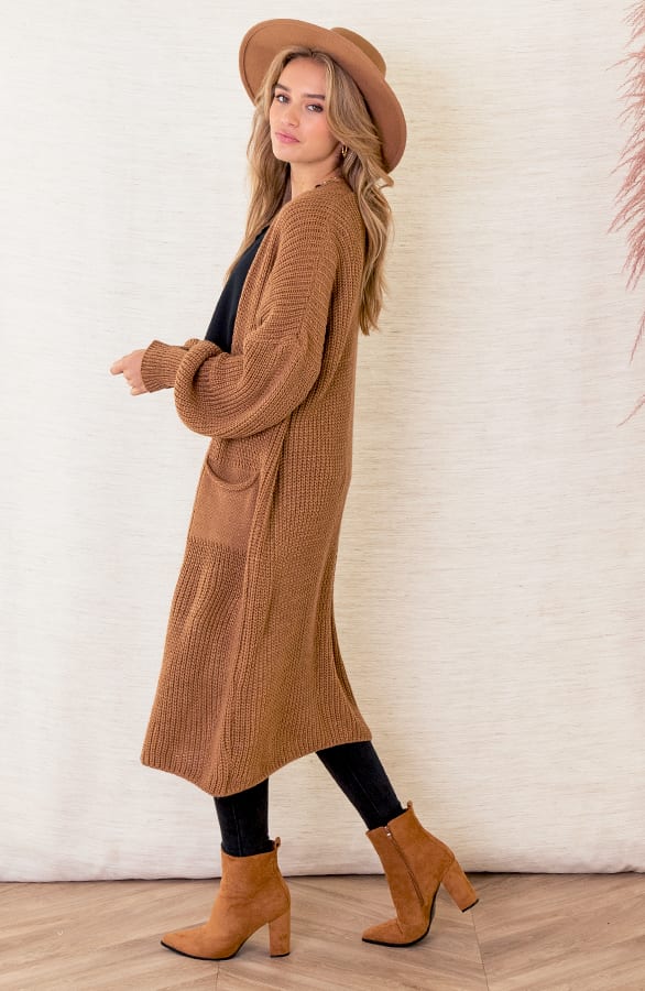 Lang Vest Met Zakken Lilly Camel – shoparchief — foto 4