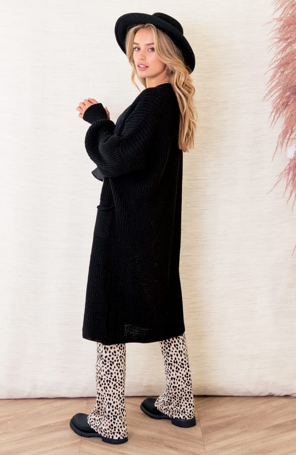 Lang Vest Met Zakken Lilly Zwart – shoparchief