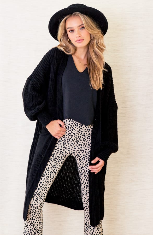 Lang Vest Met Zakken Lilly Zwart – shoparchief — foto 2