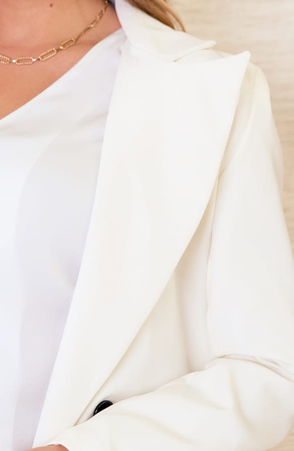 Lange Knopen Blazer Gigi Offwhite – shoparchief — foto 6