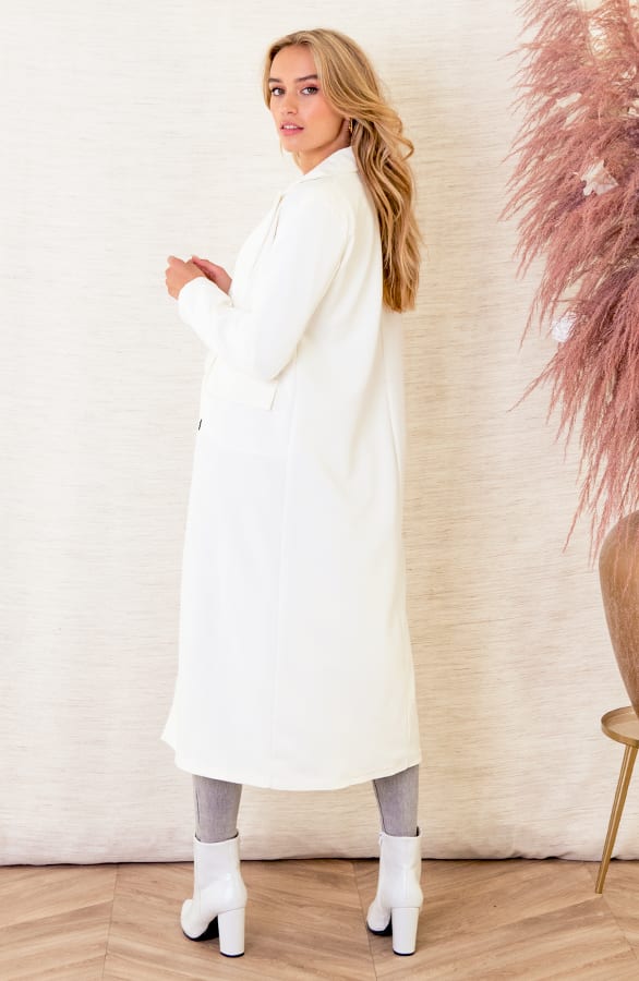 Lange Knopen Blazer Gigi Offwhite – shoparchief — foto 7