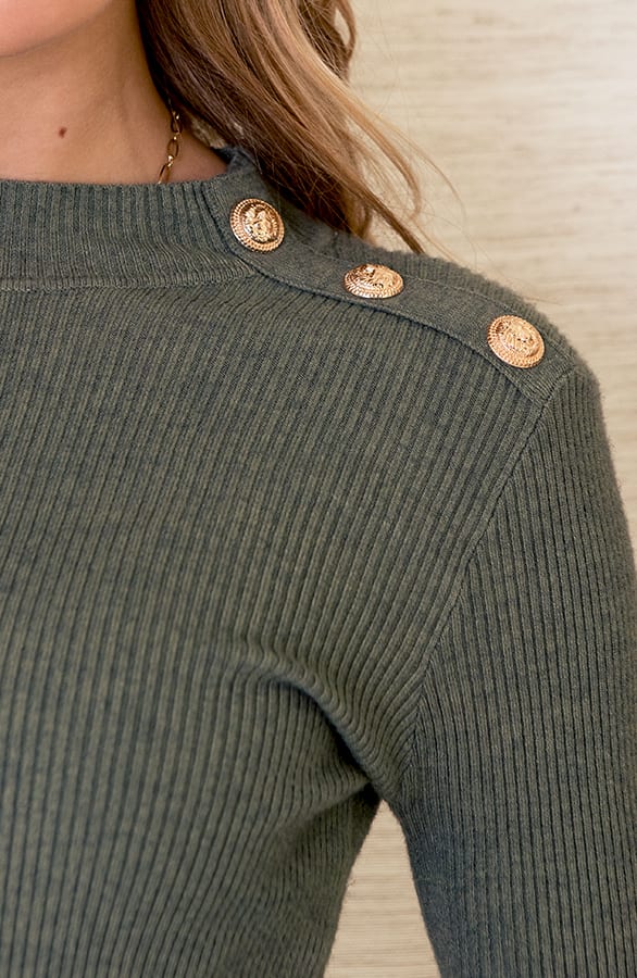 Longsleeve Stretch Trui Suzanne Legergroen – shoparchief — foto 5