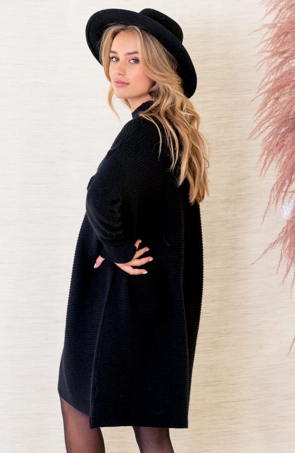 Loose Fit Rib Tuniek Romi Zwart – shoparchief — foto 4