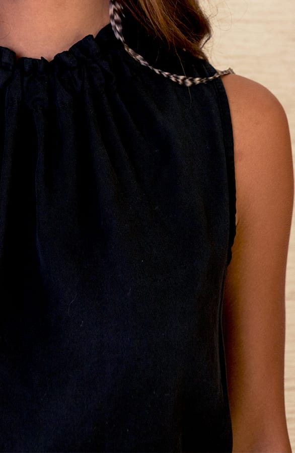 Loose Fit Top Met Strik Femke Zwart – shoparchief — foto 4