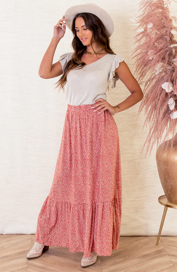 Lurex V-hals Top Novi Beige – shoparchief — foto 4