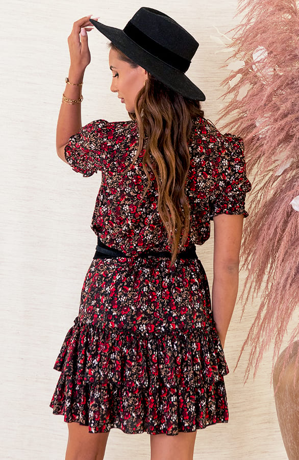 Lynn Top Bloemenprint Rood – shoparchief — foto 4