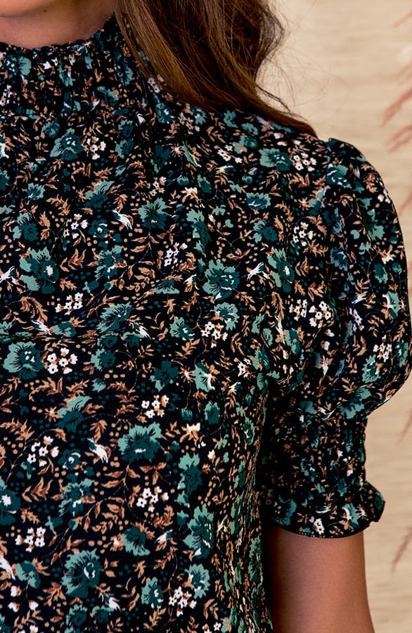 Lynn Top Bloemenprint Smaragd – shoparchief — foto 4