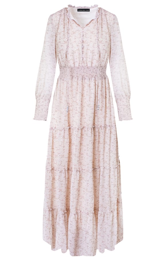 Maxi Jurk Met Elastiek Jessica Beige – shoparchief — foto 5