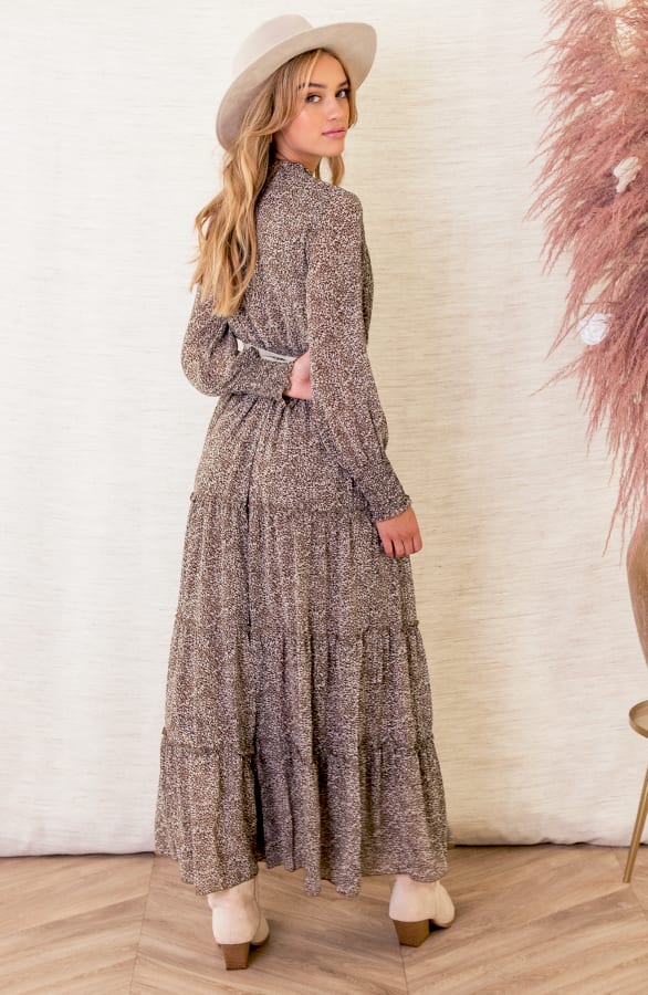 Maxi Jurk Met Elastiek Jessica Bruin – shoparchief — foto 4