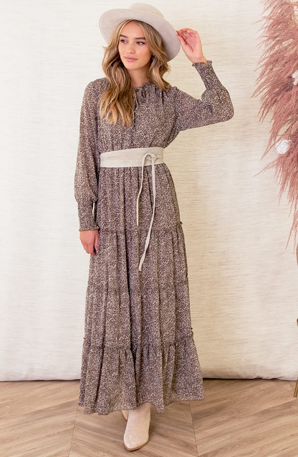Maxi Jurk Met Elastiek Jessica Bruin – shoparchief