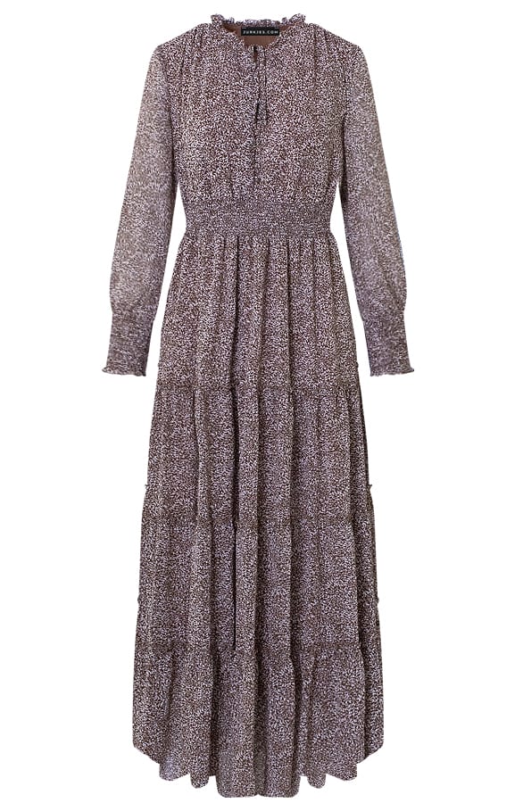 Maxi Jurk Met Elastiek Jessica Bruin – shoparchief — foto 6