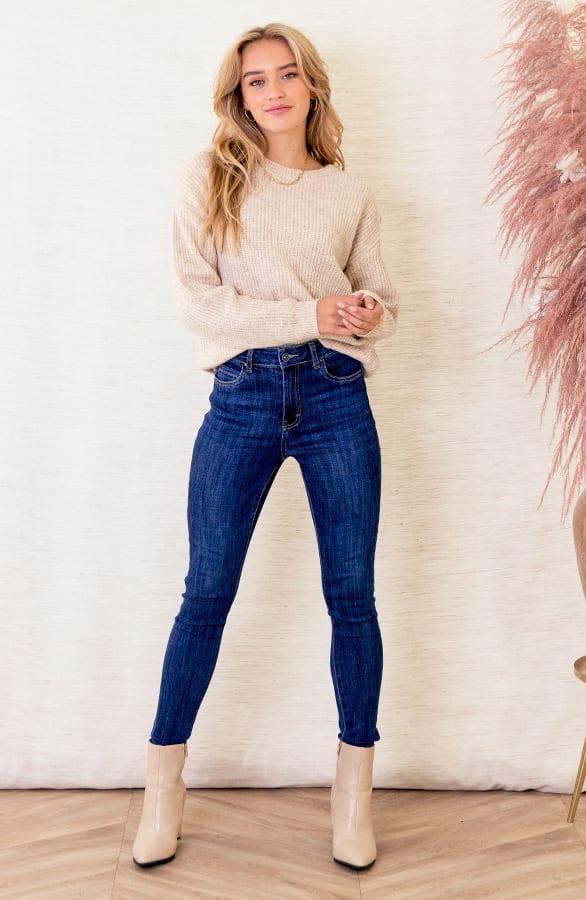 Parel Sierknopen Trui Juliette Beige – shoparchief — foto 4