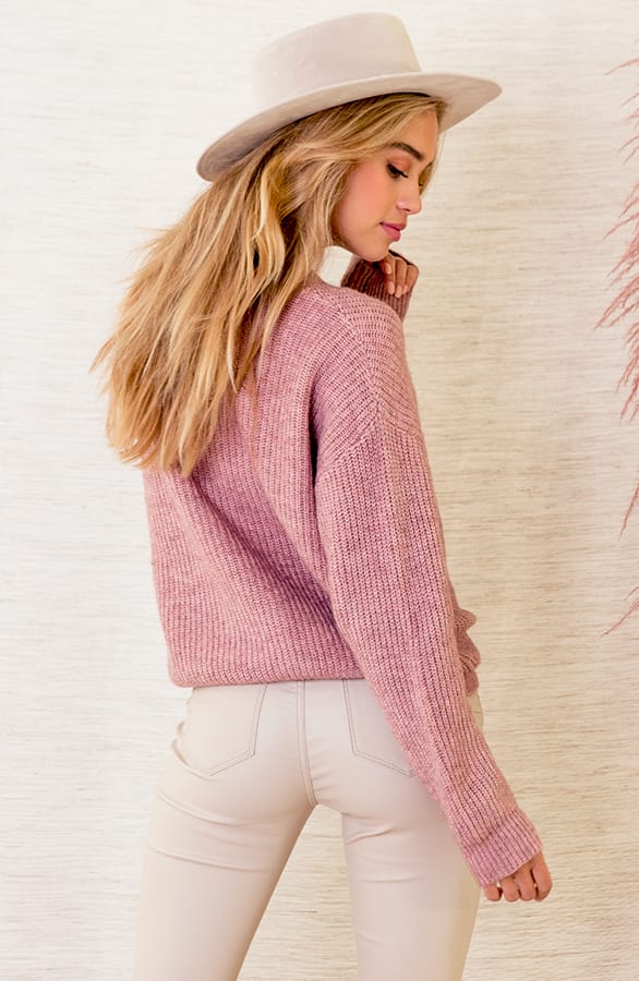 Parel Sierknopen Trui Juliette Oud Roze – shoparchief — foto 4