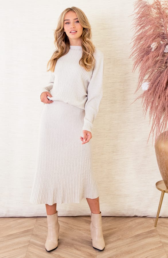 Ribstof Trui Suus Light Beige – shoparchief — foto 3