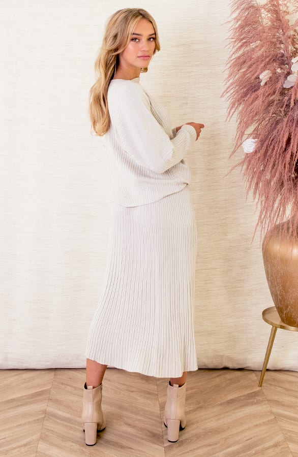 Ribstof Trui Suus Light Beige – shoparchief — foto 5