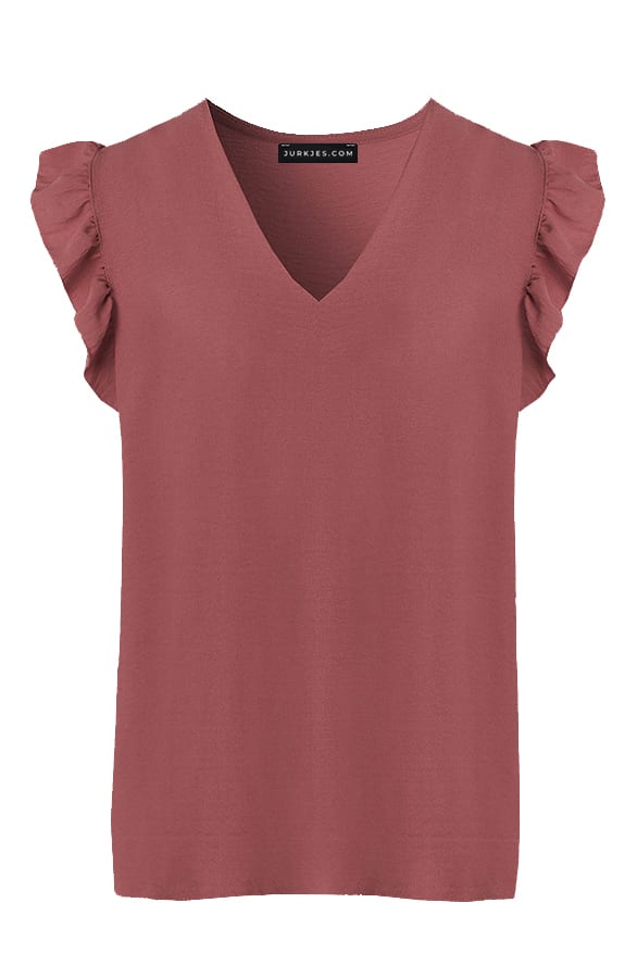 Ruches Blouse Audrina Dust Roze – shoparchief — foto 6