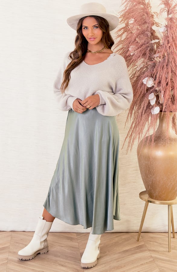 Satijnen Rok Alexis Army – shoparchief — foto 2