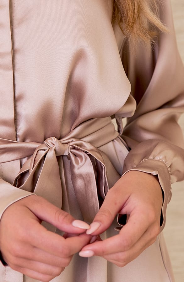 Silk Dress Yvette Beige – shoparchief — foto 4