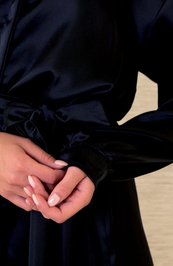 Silk Dress Yvette Zwart – shoparchief — foto 6