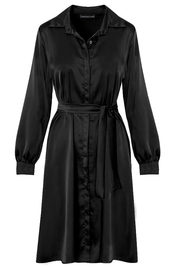 Silk Dress Yvette Zwart – shoparchief — foto 7